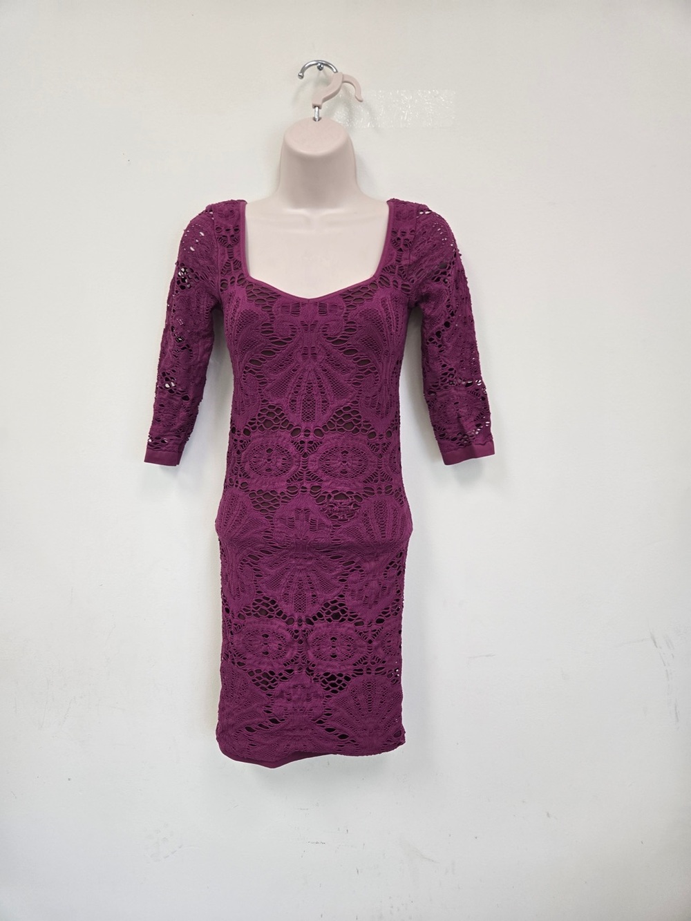 FREE PEOPLE Intimately Berry Color Medallion Bodycon Dress XS/Small 9645 - Picture 3 of 8